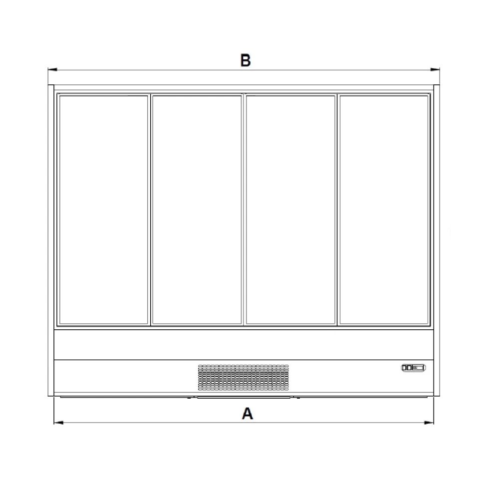 Vitrina frigorifica ELAL Plug In schita 2d vedere frontala