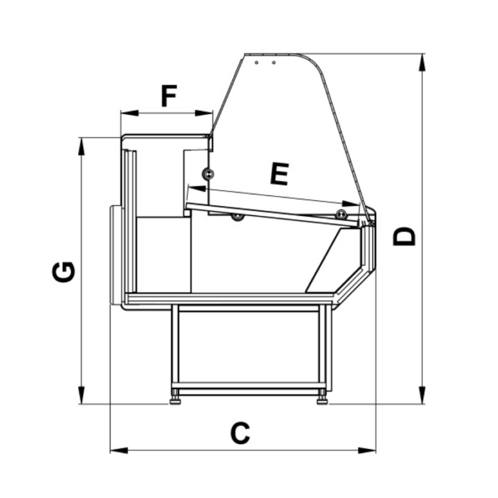 Vitrina frigorifica LOW Plug In ( profil 2d )